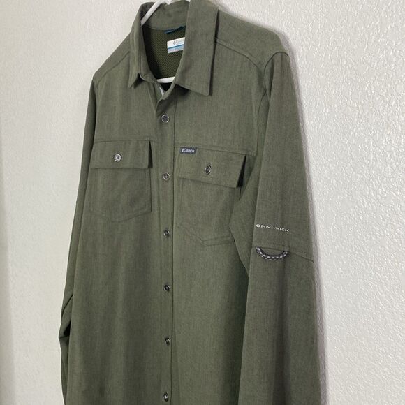 Columbia Omni Wick Men’s Long Sleeves Button Up Shirt Size S - Picture 2 of 7